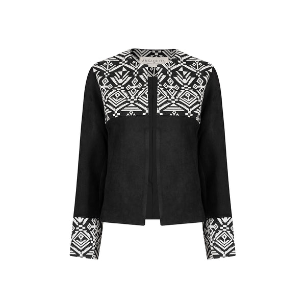 Chaqueta gamuza black tribal Marie