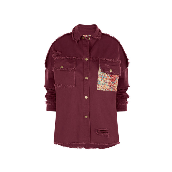 Shacket burgundy Martina